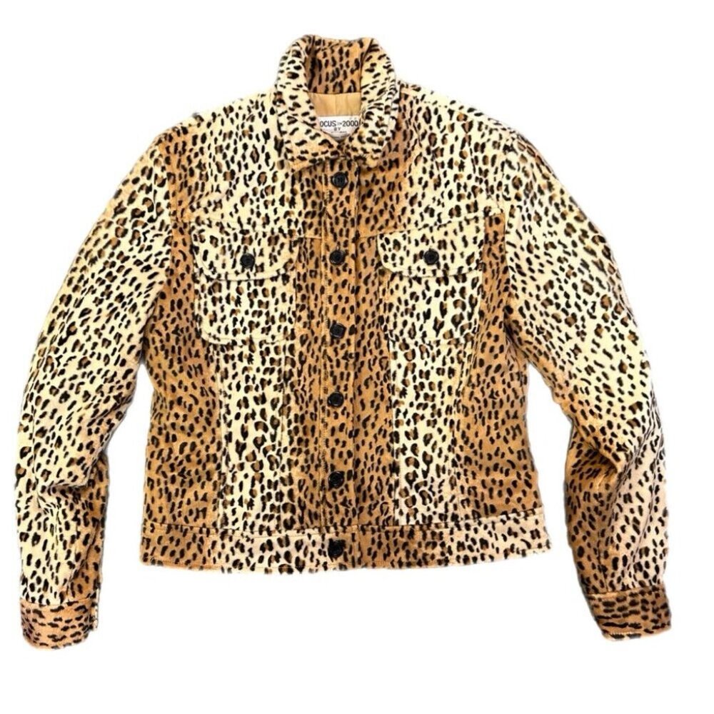 Focus 2000 Leopard print jacket SIZE 6